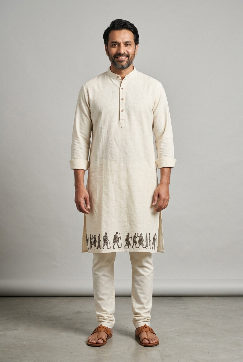 Salt March Khadi Kurta