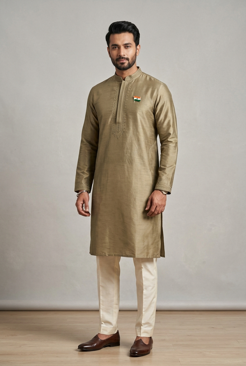 Netaji's March Silk Punjabi