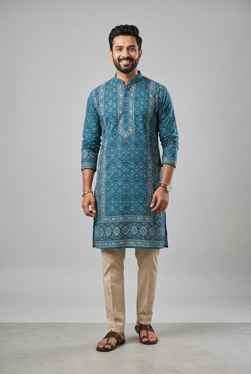 Bagru Block Print Kurta