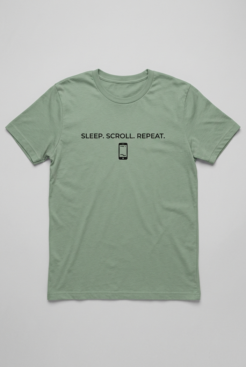 Sleep. Scroll. Repeat. Tee