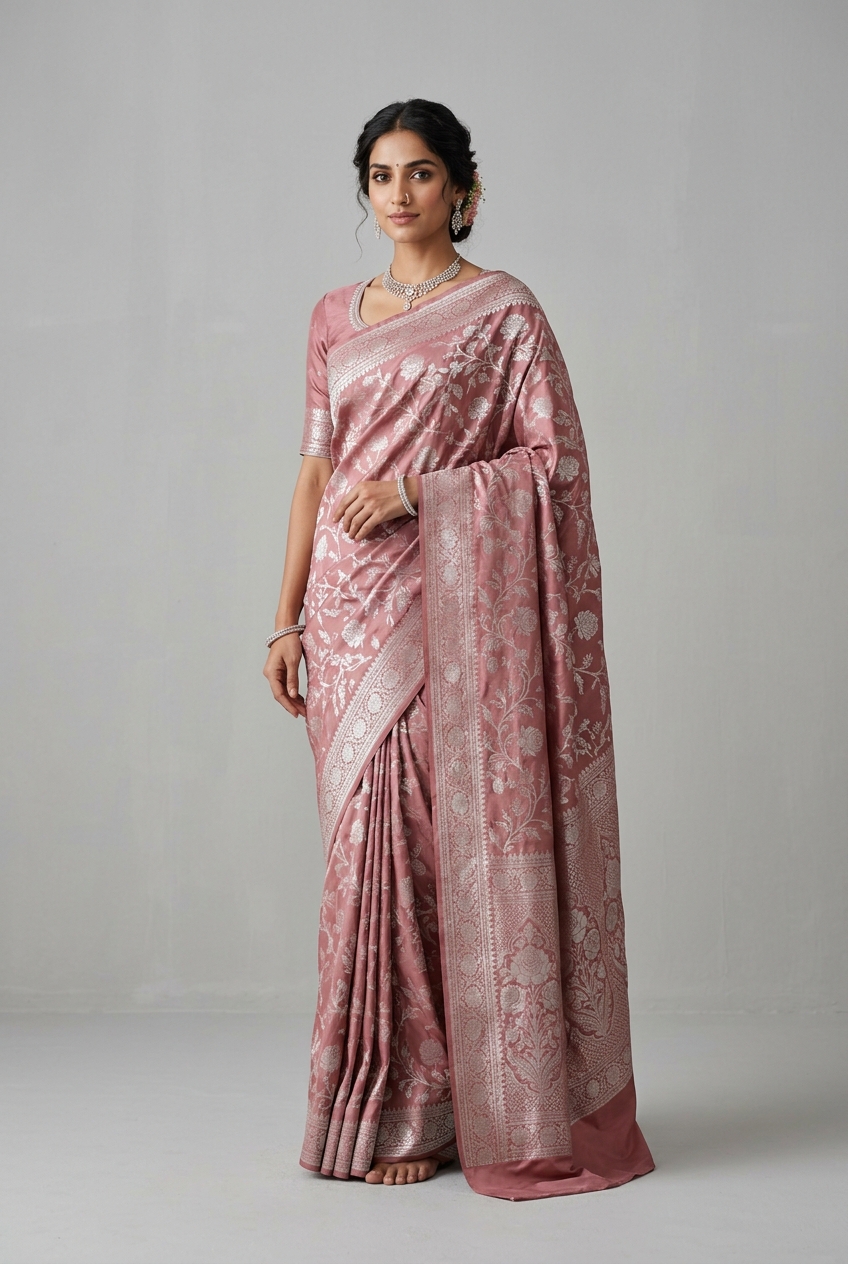 Noor Jahan's Garden Silk Saree