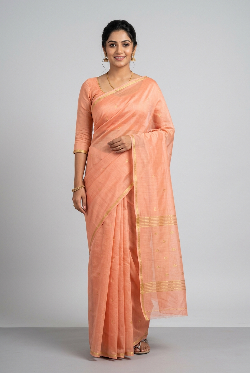 Chanderi Zari Border Saree