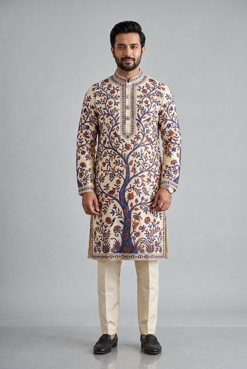 Kantha Heirloom Tussar Punjabi