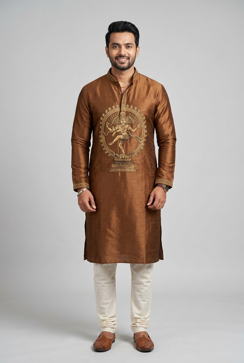 Chola Nataraja Silk Kurta