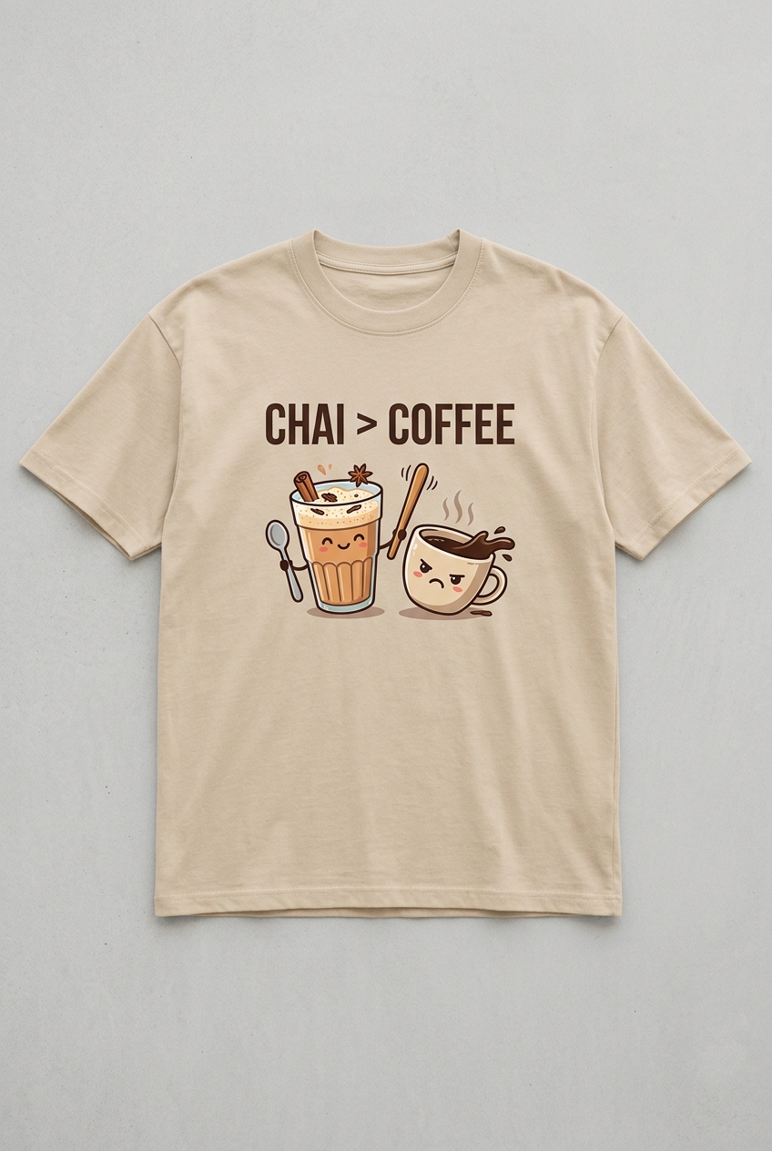 Chai > Coffee Oversized Tee