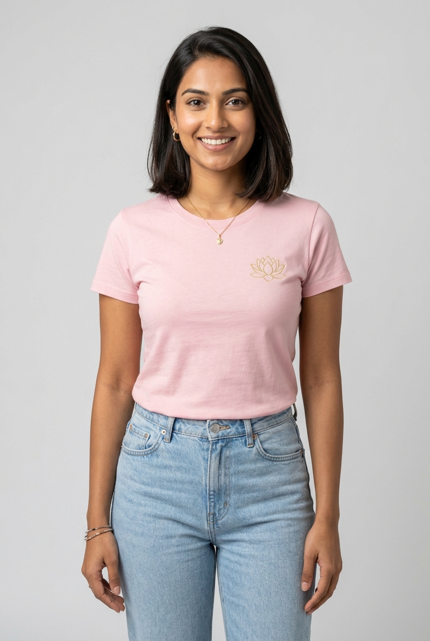 Golden Lotus Minimal Tee