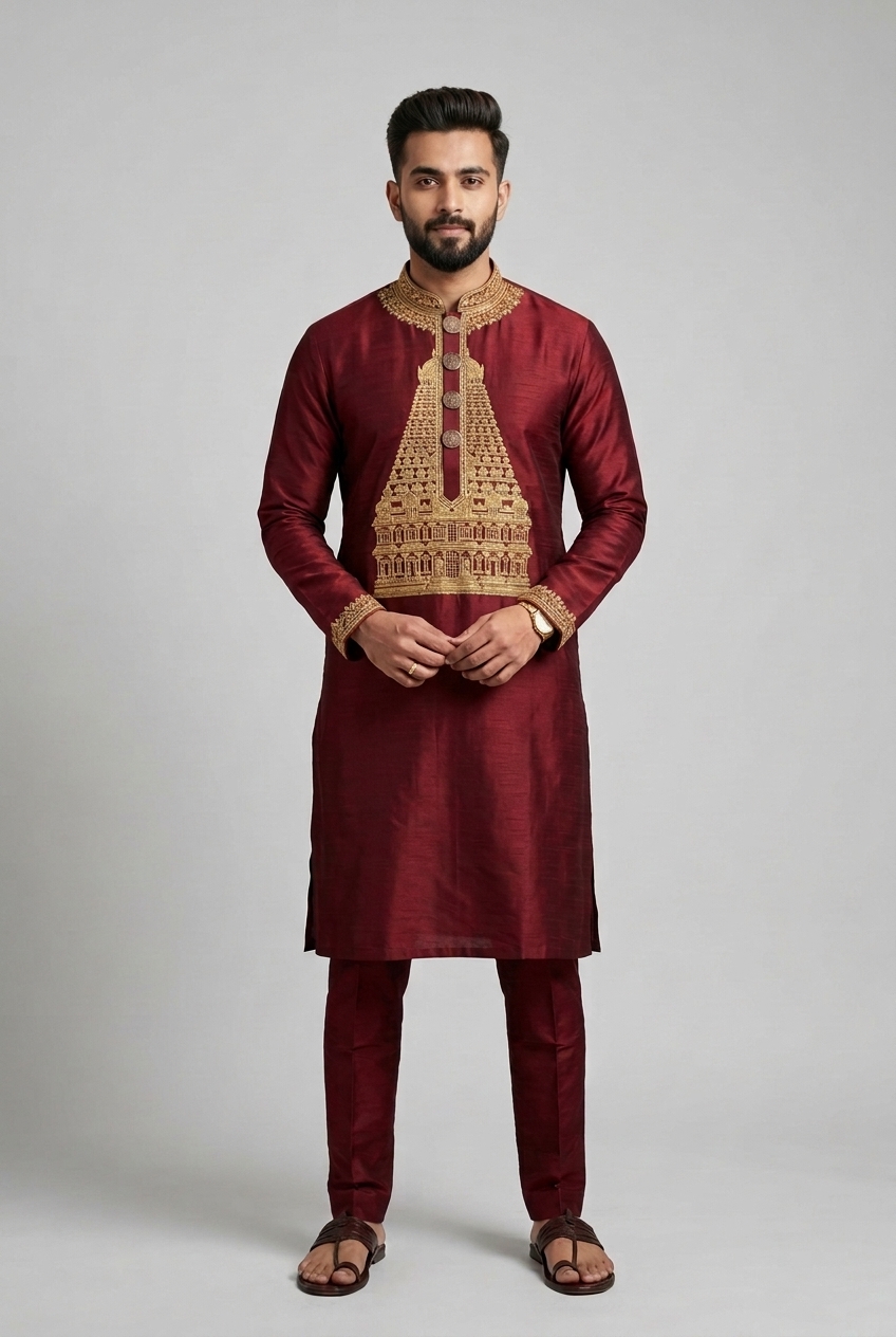 Brihadeeswarar Silk Kurta