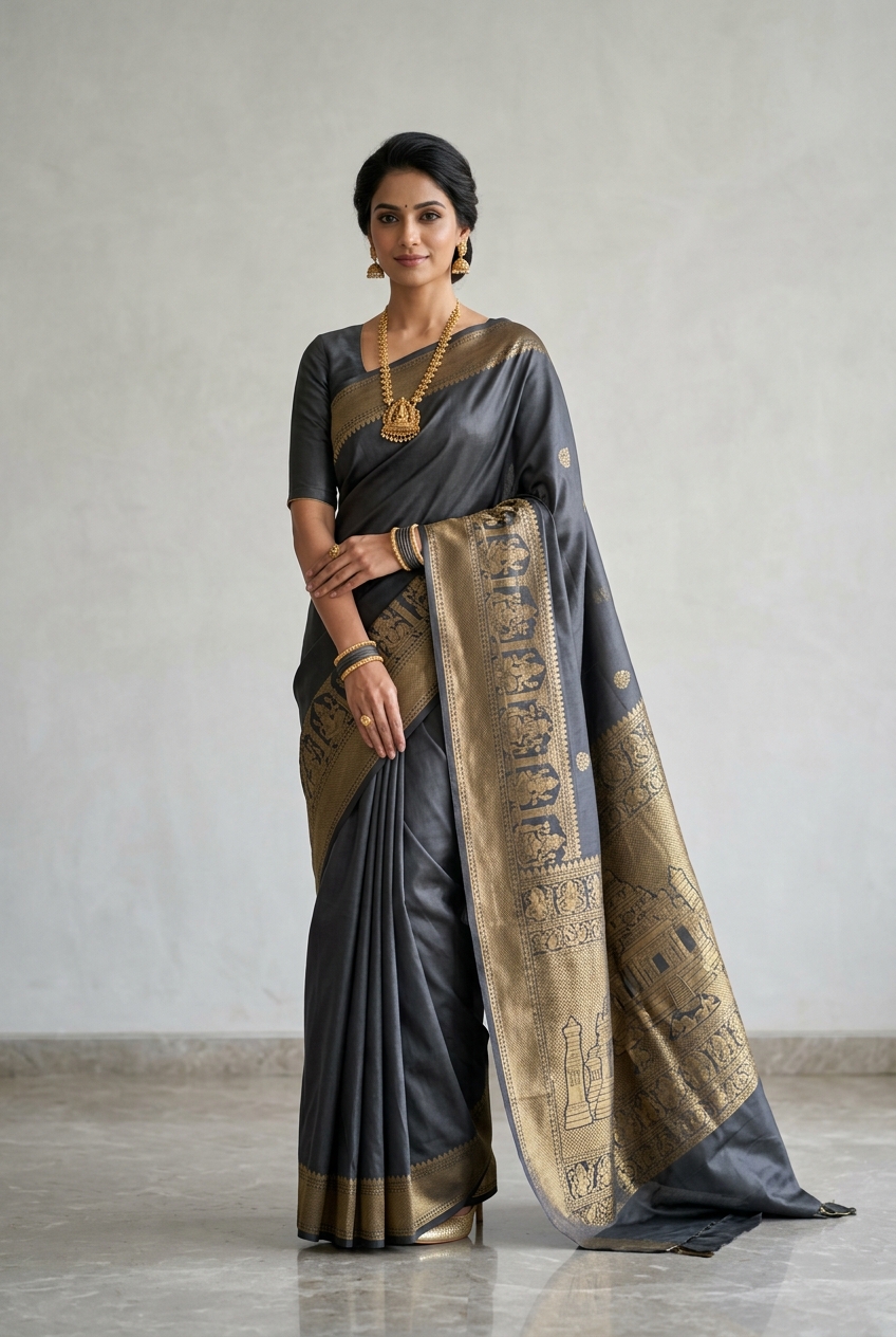 Ellora Kailasa Silk Saree