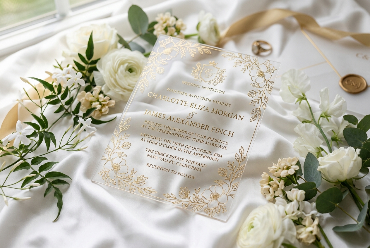 Acrylic Wedding Invitation