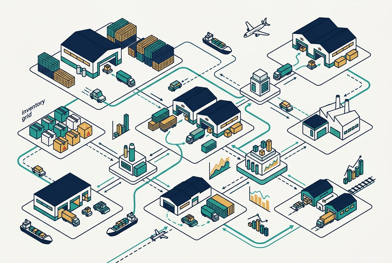 An intelligent supply chain: replenishment, allocation, routing and supplier collaboration as connected decisions.