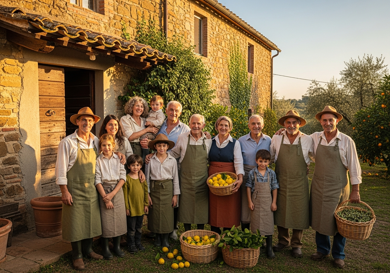 La famiglia Cavaleri e i lavoratori