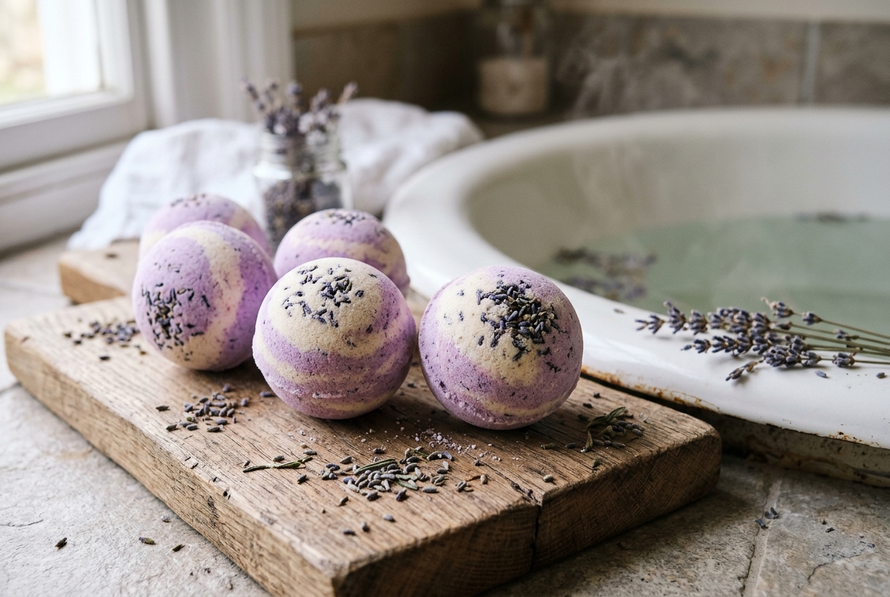 Bombes de bain effervescentes