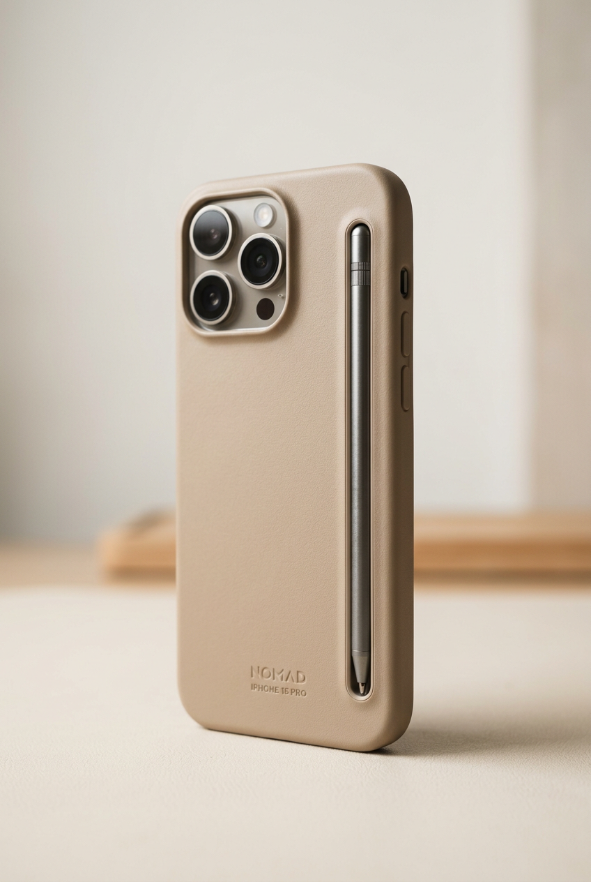 Stylo premium iPhone case with integrated stylus