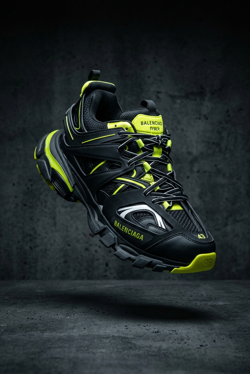 BALENCIAGA TRACK 'BLACK NEON'
