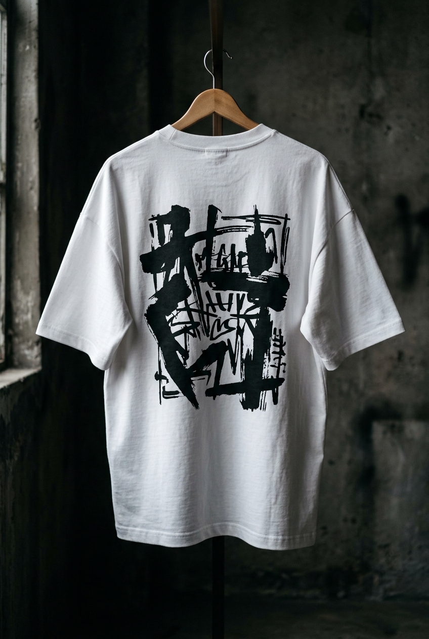 TEE OVERSIZED 'WHITE GRAFFITI'