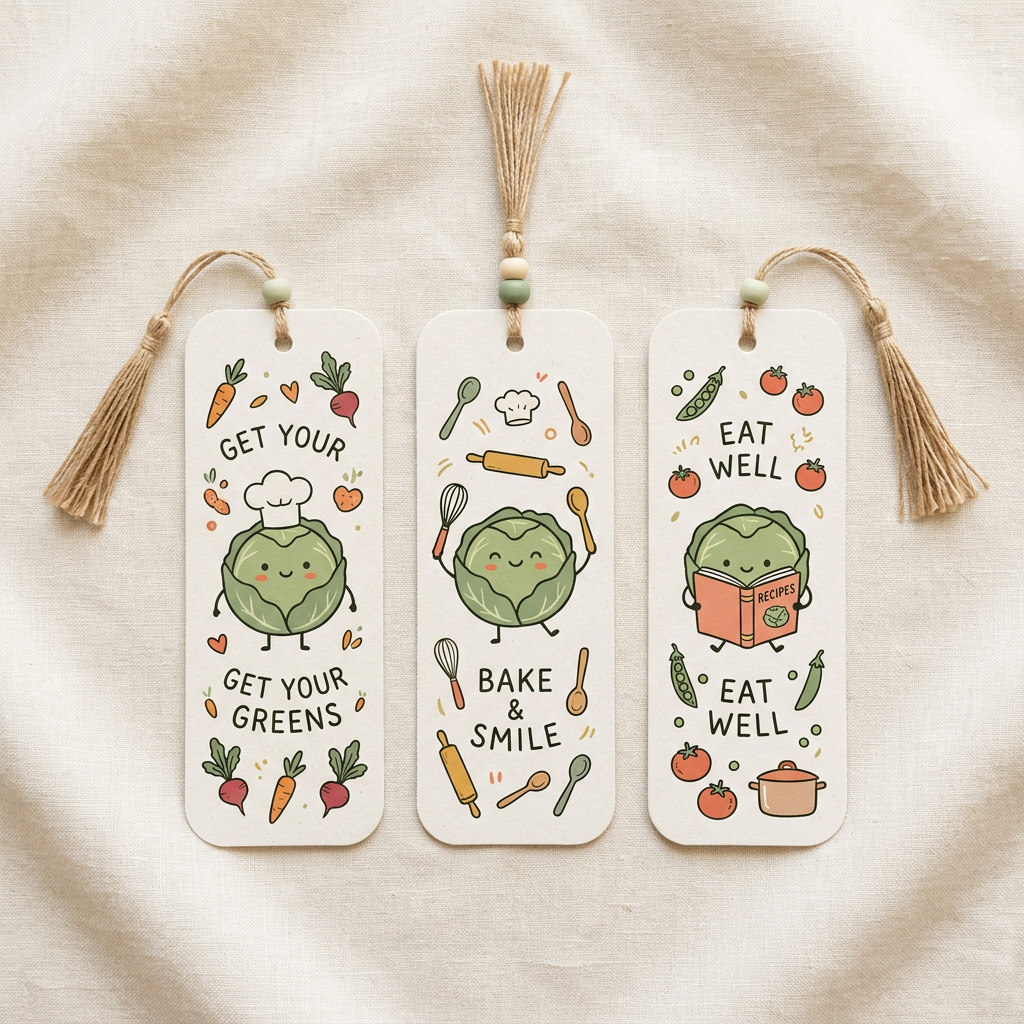 Cabbage Bookmark Set