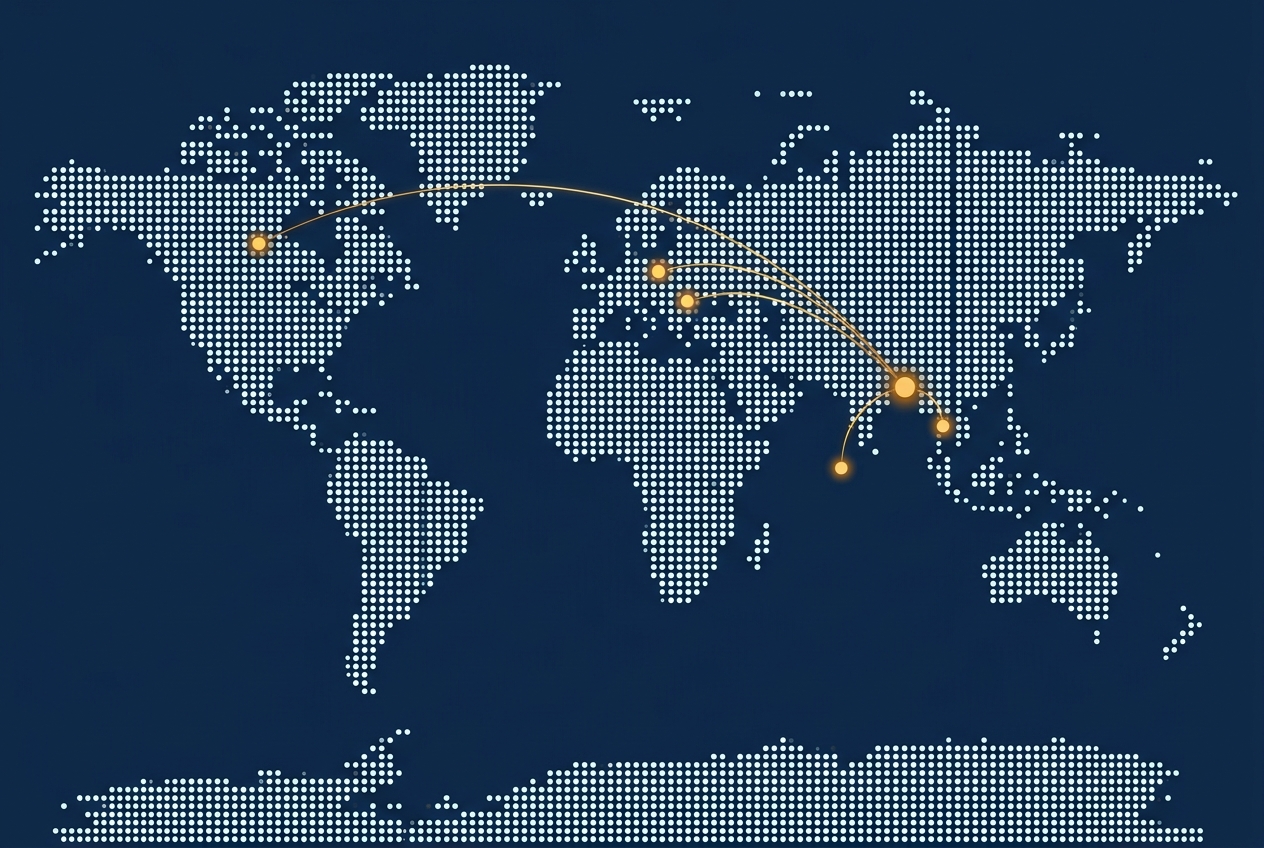 World map showing Misal Travel partner destinations