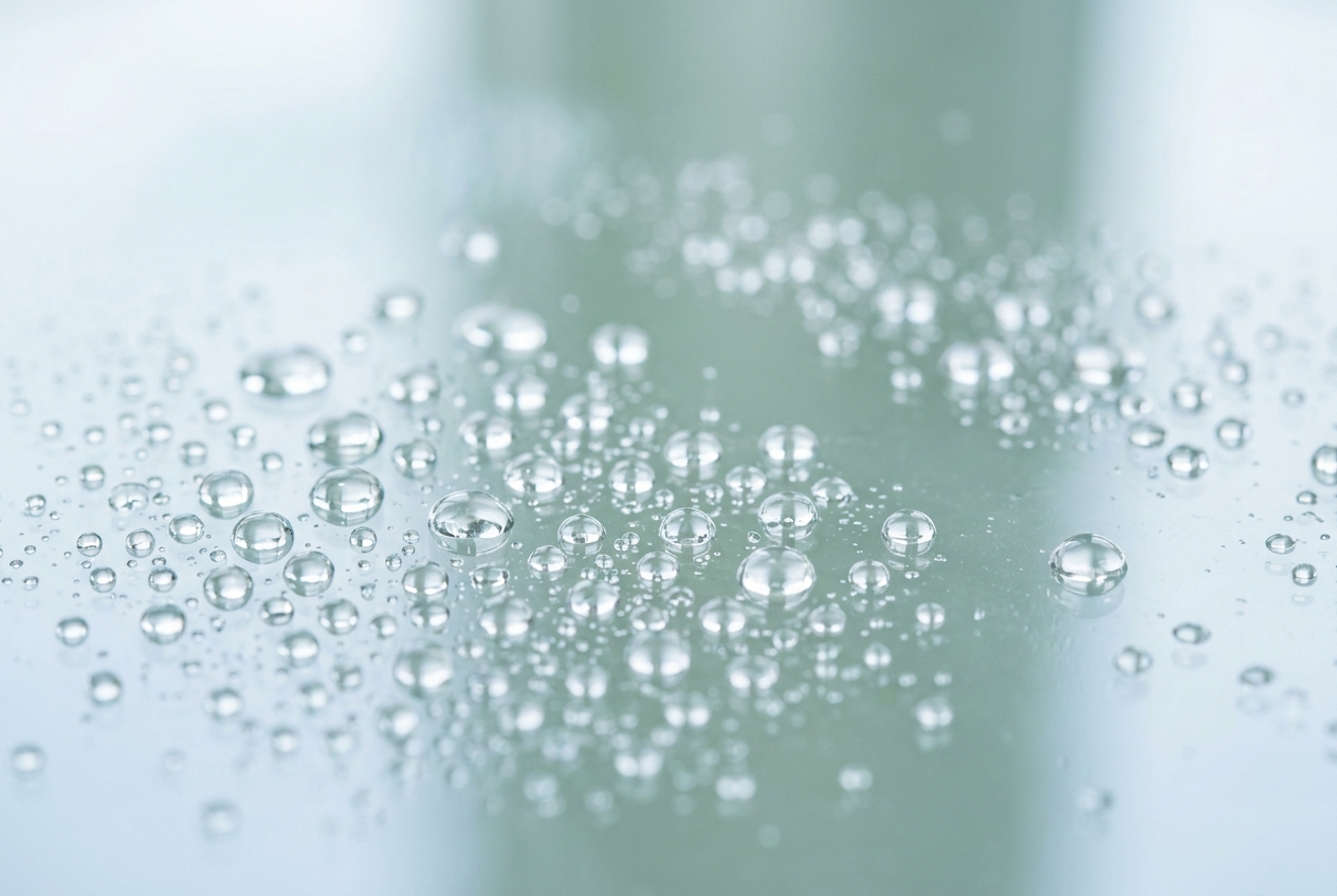 Fresh water droplets, a symbol of hydration
