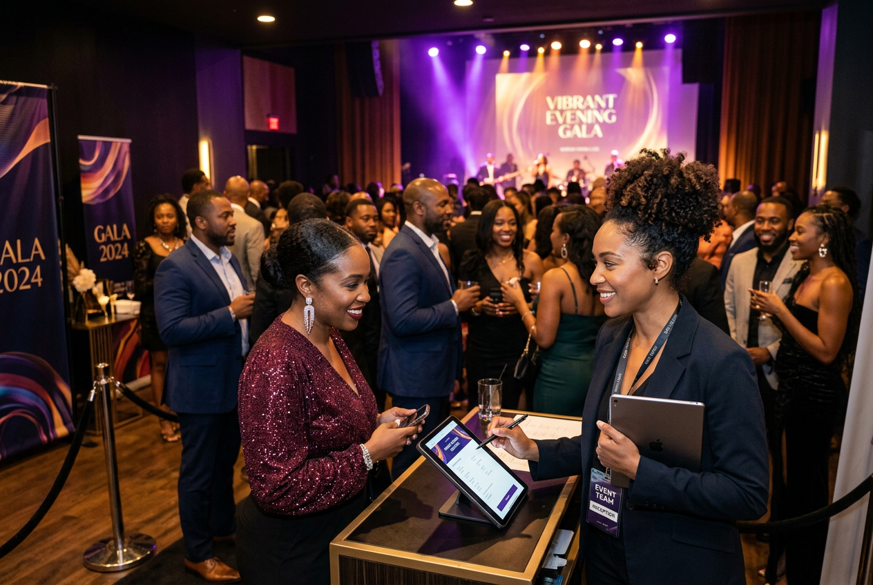 Crowd at a managed event