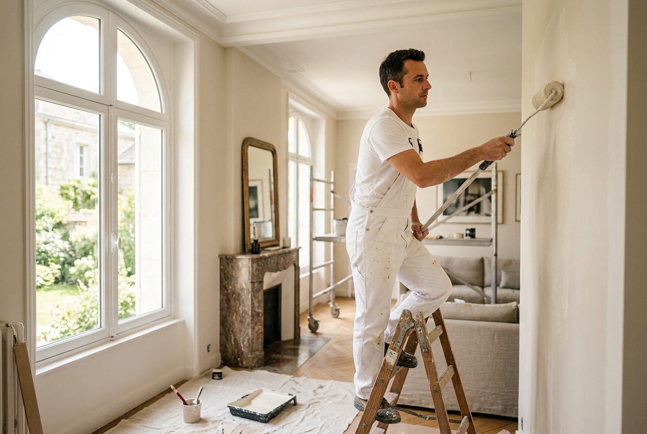 Peinture intérieure & extérieure — artisan Mur Sol au travail dans l'Eure (27) et les Yvelines (78)