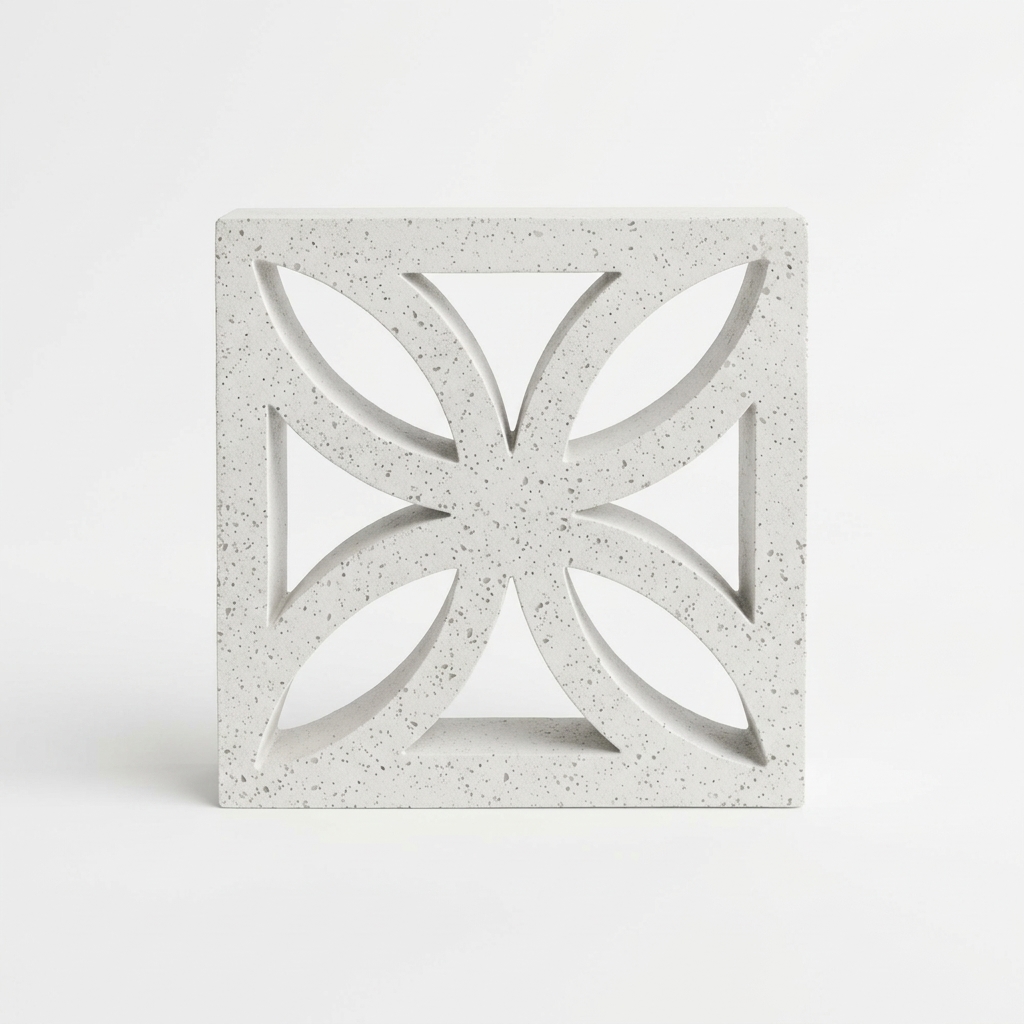 Flower breeze block
