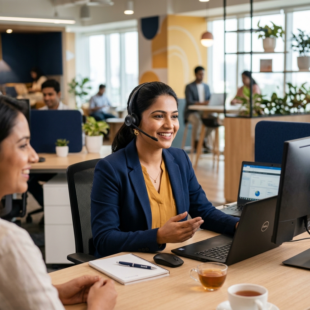 A TutorVy customer-support representative assisting a customer