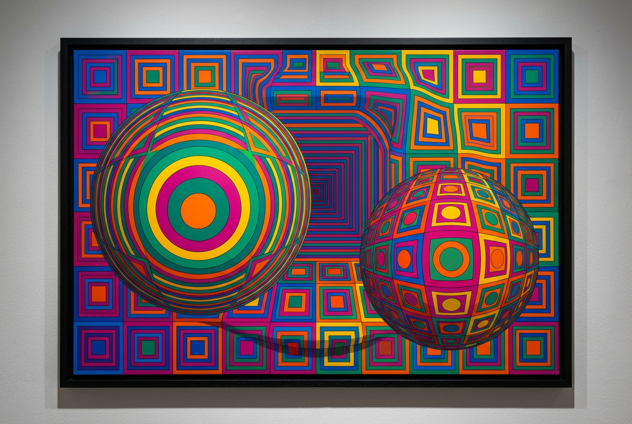 Op-art coloré