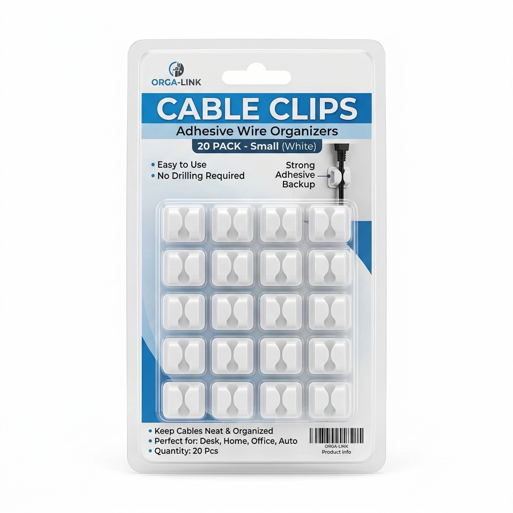 Adhesive Wire Management Clips
