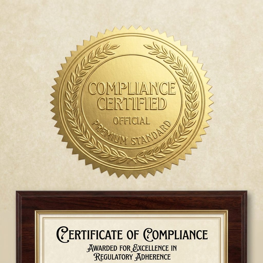 Compliance certificate