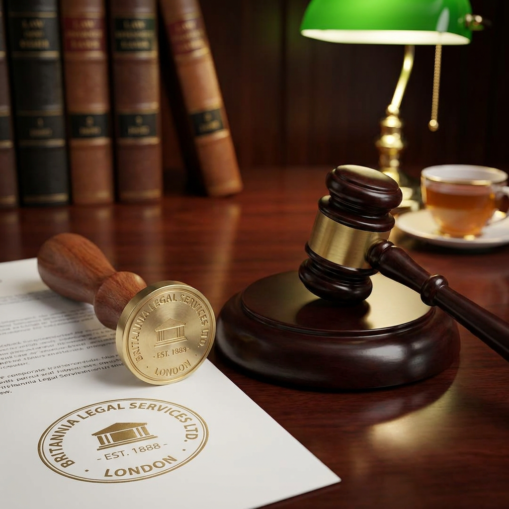 Corporate seal and gavel